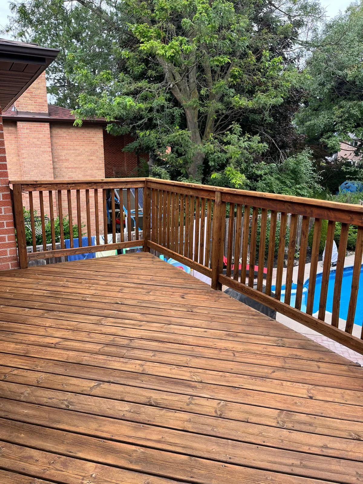 After weathered deck staining by Bright Home Care in the GTA