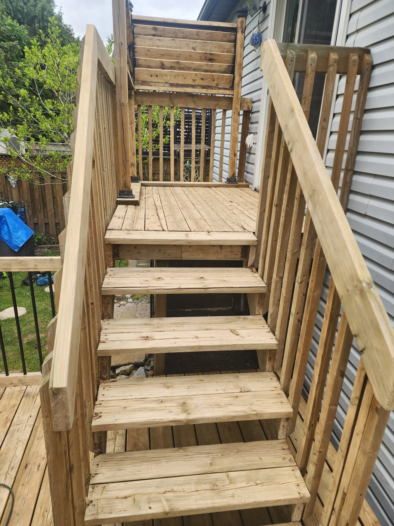 After deck stair refinishing by Bright Home Care in the GTA