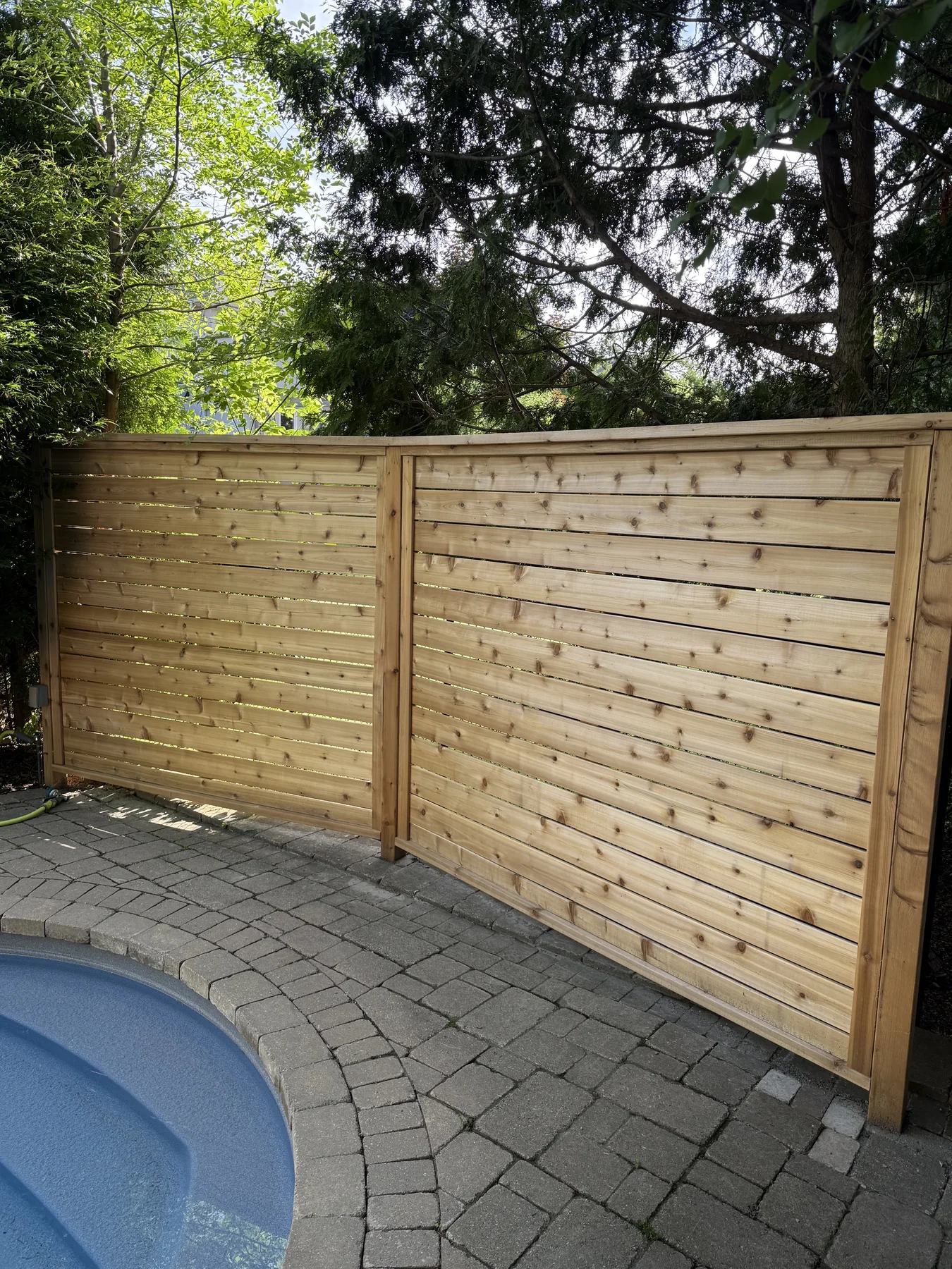 Before fence refinishing by Bright Home Care in the GTA