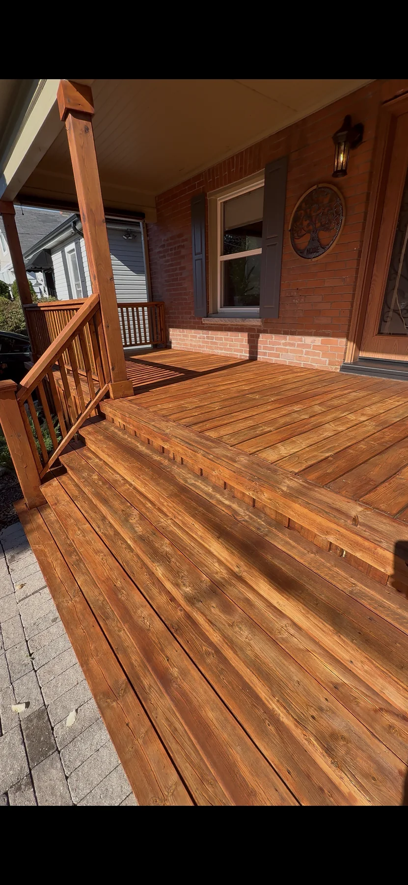 After front porch refinishing by Bright Home Care in the GTA
