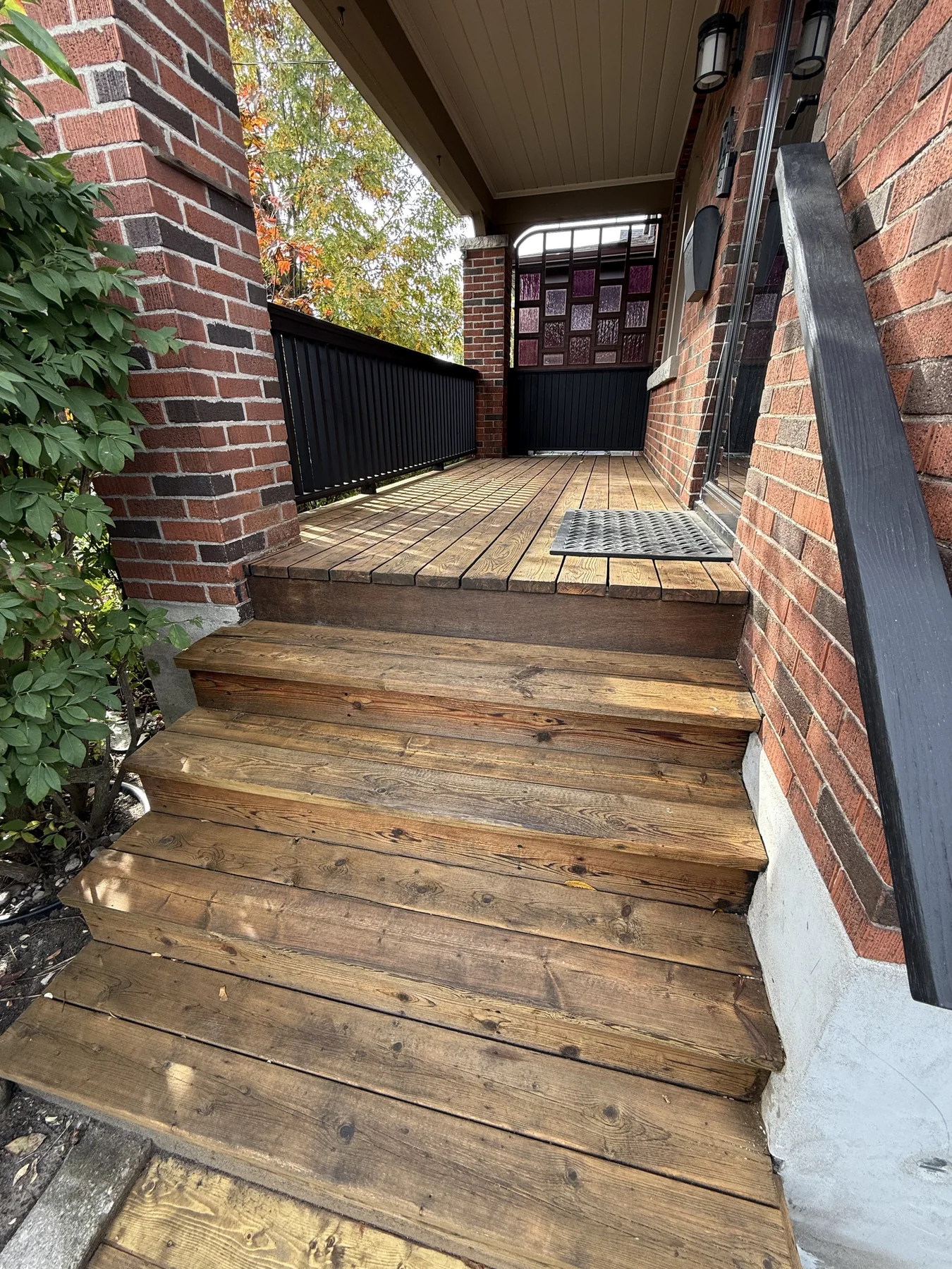 After front porch step refinishing by Bright Home Care in the GTA