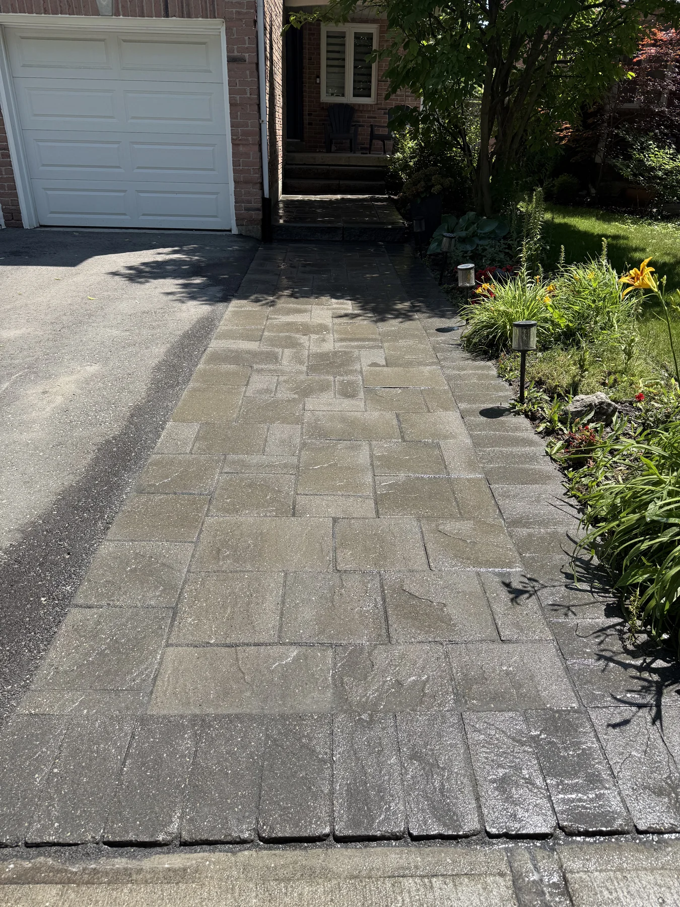 After interlock driveway cleaning by Bright Home Care in the GTA