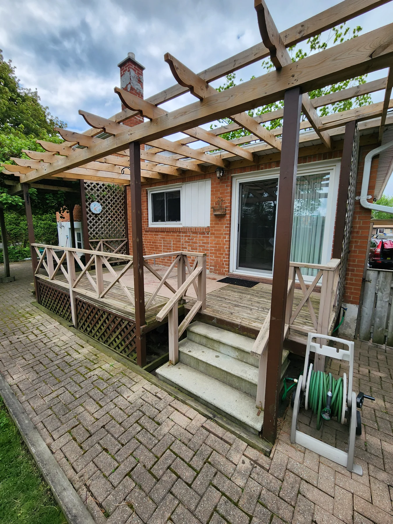 Before pergola and deck restoration by Bright Home Care in the GTA